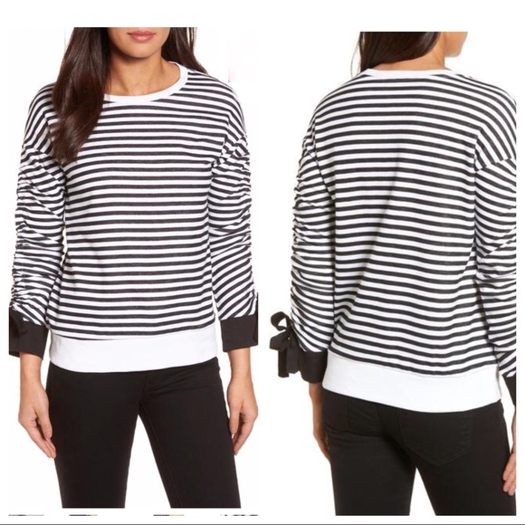 Halogen Sweaters - ❗️CLEARANCE ❗️NWT Ruched Sleeve Poplin Sweatshirt